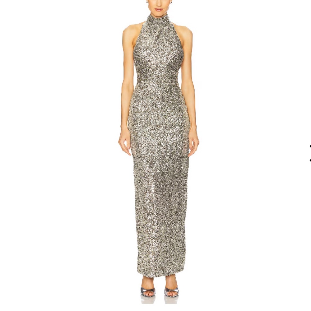 Lovers + Friends Silver Maxi Dress
